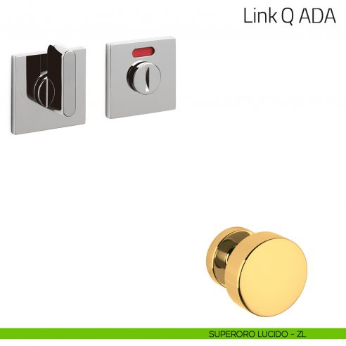 Nottolino per porta Link Q ADA basso Olivari libero/occupato superoro lucido