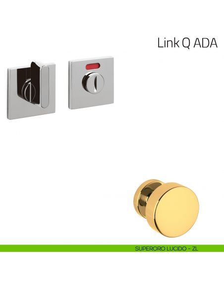 Nottolino per porta Link Q ADA basso Olivari libero/occupato superoro lucido