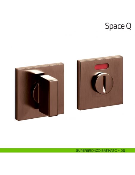 Nottolino per porta Space Q Olivari basso libero/occupato superbronzo satinato