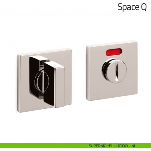 Nottolino per porta Space Q Olivari basso libero/occupato supernichel lucido