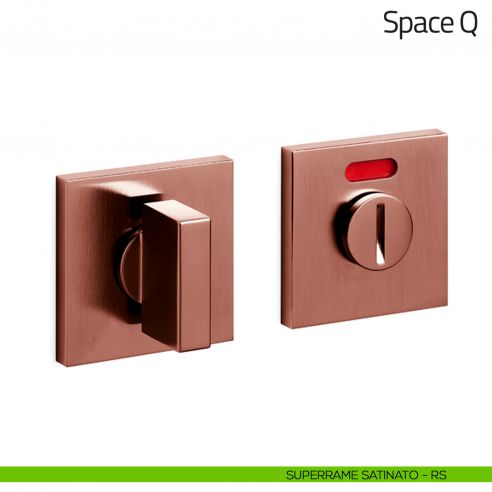 Nottolino per porta Space Q Olivari basso libero/occupato superrame satinato