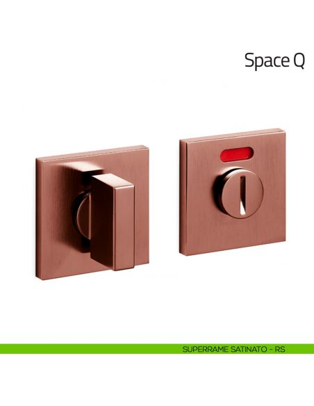 Nottolino per porta Space Q Olivari basso libero/occupato superrame satinato