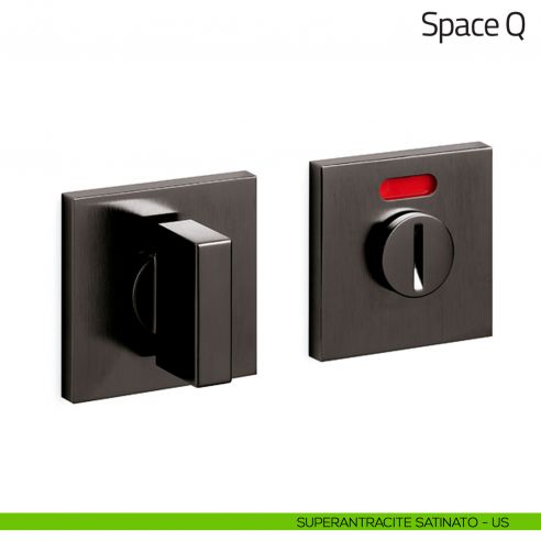 Nottolino per porta Space Q Olivari basso libero/occupato superantracite satinato