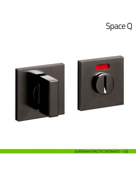 Nottolino per porta Space Q Olivari basso libero/occupato superantracite satinato