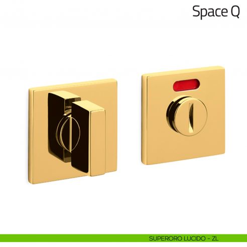 Nottolino per porta Space Q Olivari basso libero/occupato superoro lucido