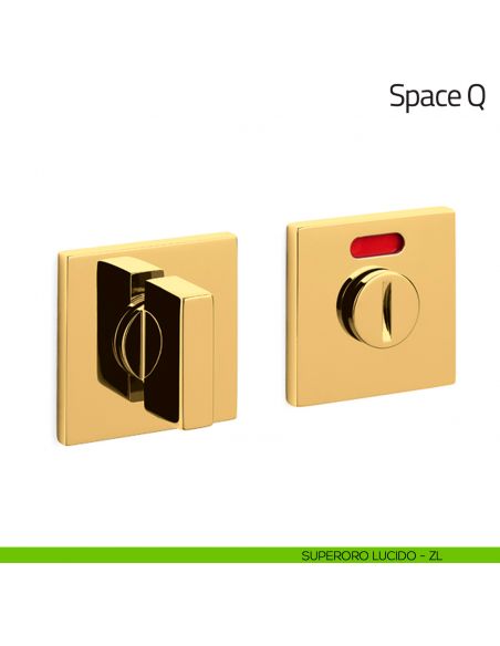 Nottolino per porta Space Q Olivari basso libero/occupato superoro lucido