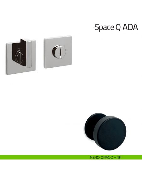 Nottolino per porta Space Q ADA Olivari basso nero opaco