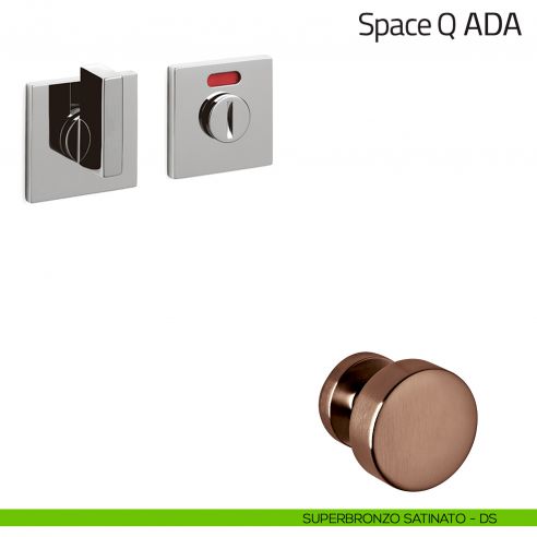 Nottolino per porta Space Q ADA Olivari basso libero/occupato superbronzo satinato