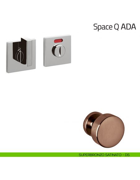 Nottolino per porta Space Q ADA Olivari basso libero/occupato superbronzo satinato