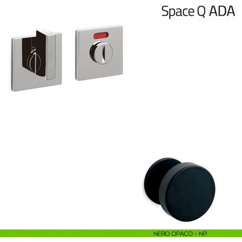 Nottolino per porta Space Q ADA Olivari basso libero/occupato nero opaco