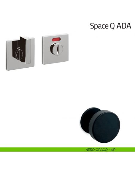 Nottolino per porta Space Q ADA Olivari basso libero/occupato nero opaco