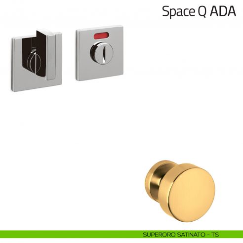 Nottolino per porta Space Q ADA Olivari basso libero/occupato superoro satinato