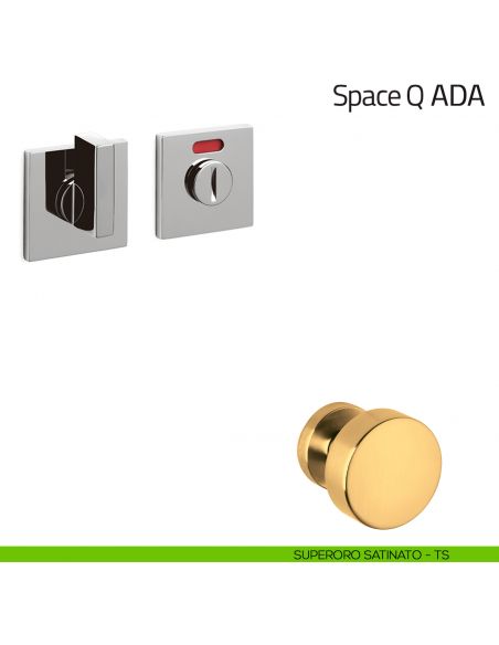 Nottolino per porta Space Q ADA Olivari basso libero/occupato superoro satinato