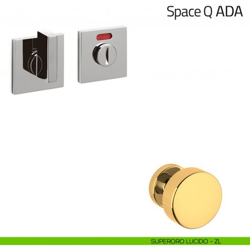 Nottolino per porta Space Q ADA Olivari basso libero/occupato superoro lucido