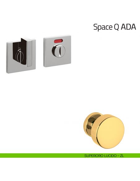 Nottolino per porta Space Q ADA Olivari basso libero/occupato superoro lucido