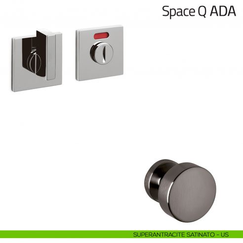 Nottolino per porta Space Q ADA Olivari basso libero/occupato superantracite satinato