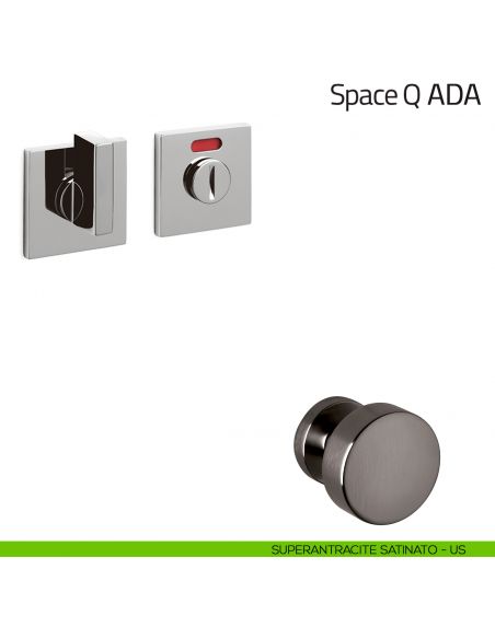 Nottolino per porta Space Q ADA Olivari basso libero/occupato superantracite satinato