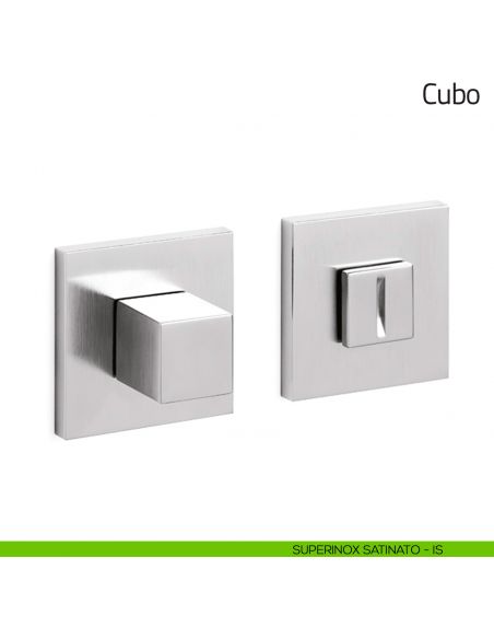 Nottolino per porta Cubo Olivari basso superinox satinato