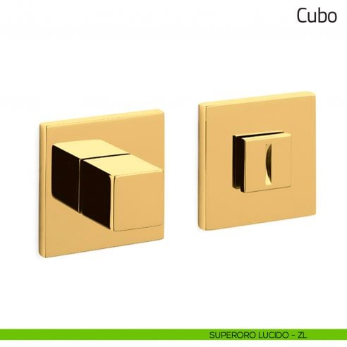 Nottolino per porta Cubo Olivari basso superoro lucido