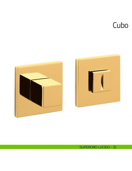 Nottolino per porta Cubo Olivari basso superoro lucido