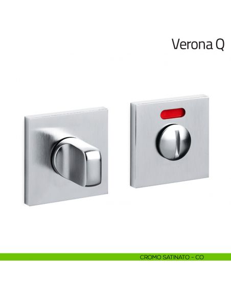Nottolino per porta Verona Q Olivari basso libero/occupato cromo satinato