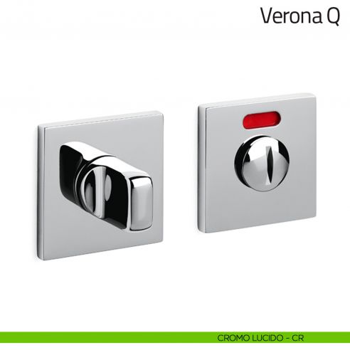 Nottolino per porta Verona Q Olivari basso libero/occupato cromo lucido