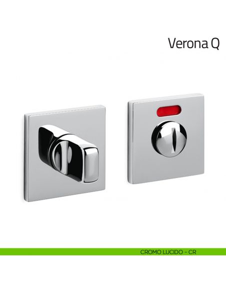 Nottolino per porta Verona Q Olivari basso libero/occupato cromo lucido