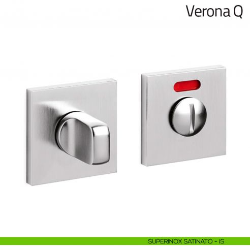 Nottolino per porta Verona Q Olivari basso libero/occupato superinox satinato