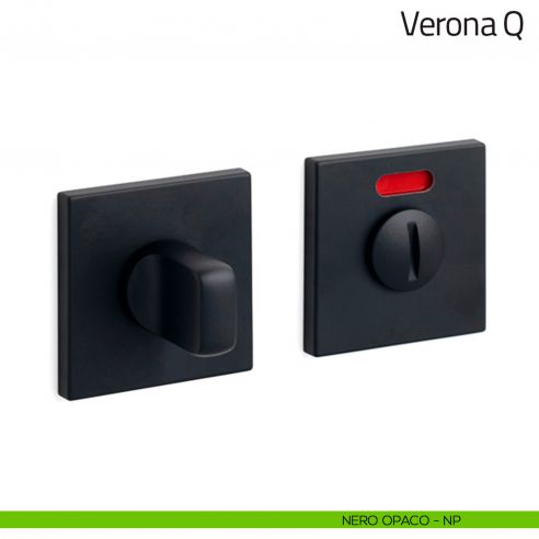 Nottolino per porta Verona Q Olivari basso libero/occupato nero opaco