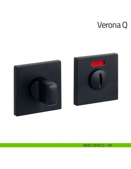 Nottolino per porta Verona Q Olivari basso libero/occupato nero opaco