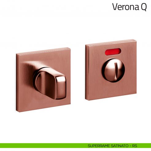 Nottolino per porta Verona Q Olivari basso libero/occupato superrame satinato