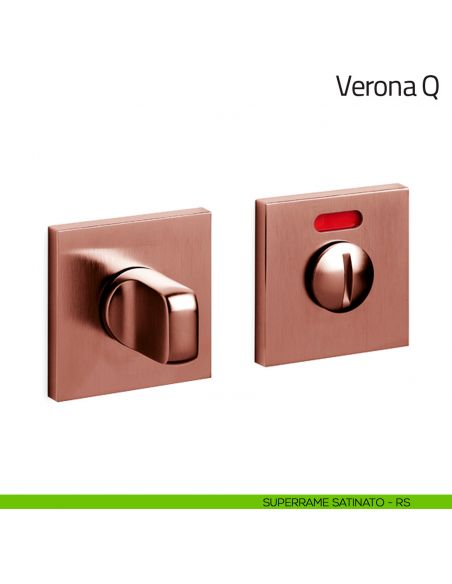Nottolino per porta Verona Q Olivari basso libero/occupato superrame satinato