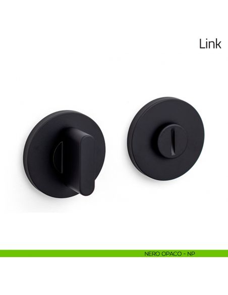 Nottolino per porta Link Olivari basso nero opaco