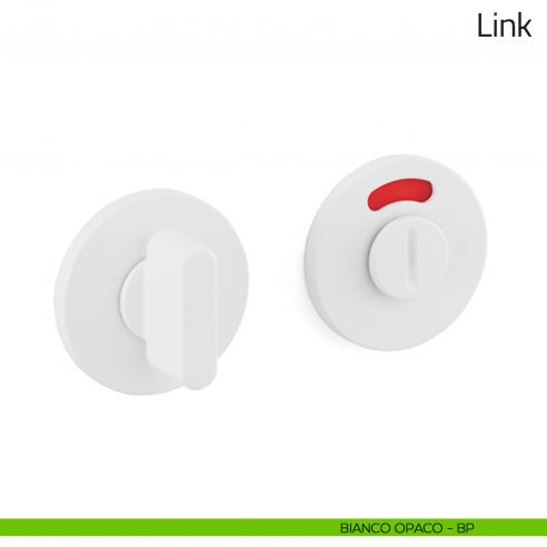 Nottolino per porta Link Olivari basso libero/occupato bianco opaco