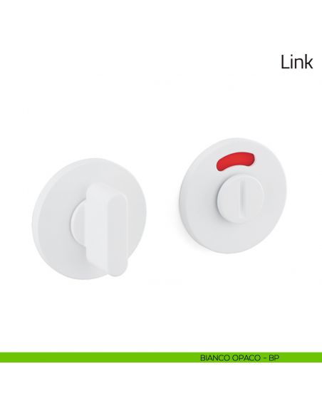 Nottolino per porta Link Olivari basso libero/occupato bianco opaco