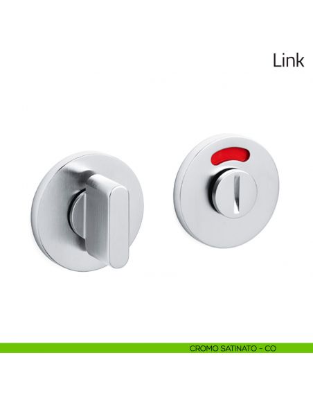 Nottolino per porta Link Olivari basso libero/occupato cromo satinato