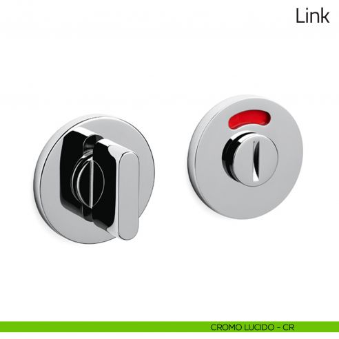 Nottolino per porta Link Olivari basso libero/occupato cromo lucido