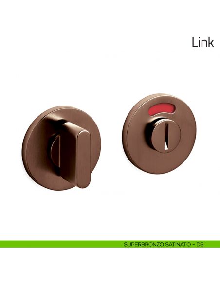 Nottolino per porta Link Olivari basso libero/occupato superbronzo satinato