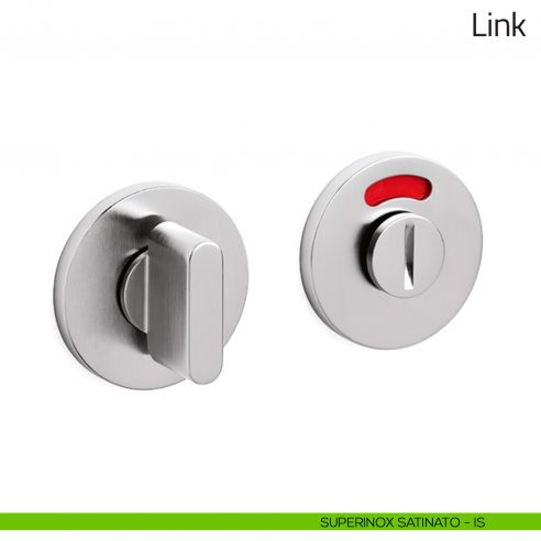 Nottolino per porta Link Olivari basso libero/occupato superinox satinato