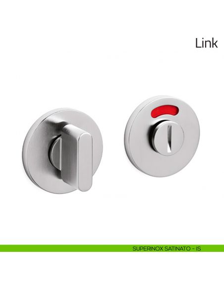 Nottolino per porta Link Olivari basso libero/occupato superinox satinato