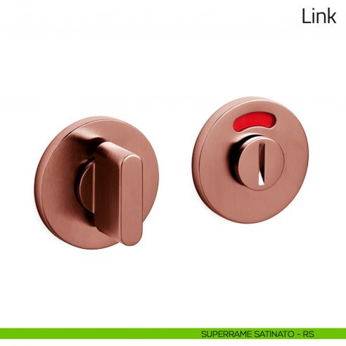 Nottolino per porta Link Olivari basso libero/occupato superrame satinato