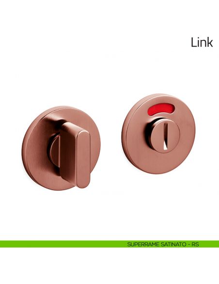 Nottolino per porta Link Olivari basso libero/occupato superrame satinato