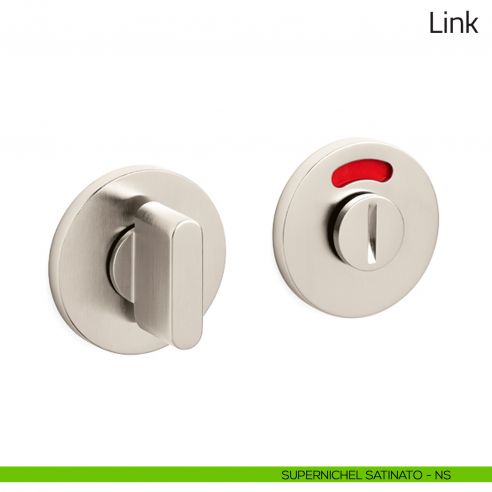 Nottolino per porta Link Olivari basso libero/occupato supernichel satinato