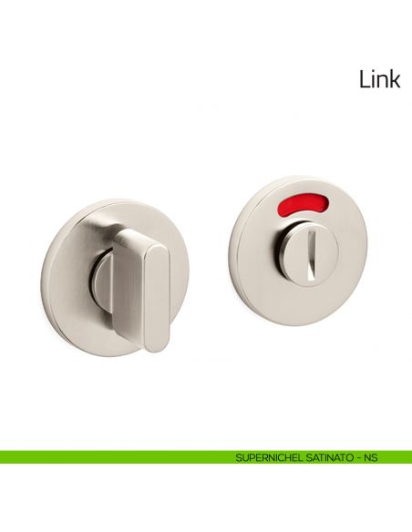 Nottolino per porta Link Olivari basso libero/occupato supernichel satinato