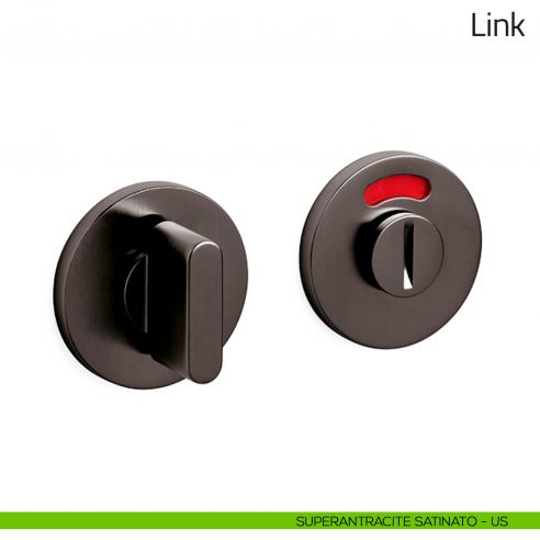 Nottolino per porta Link Olivari basso libero/occupato superantracite satinato