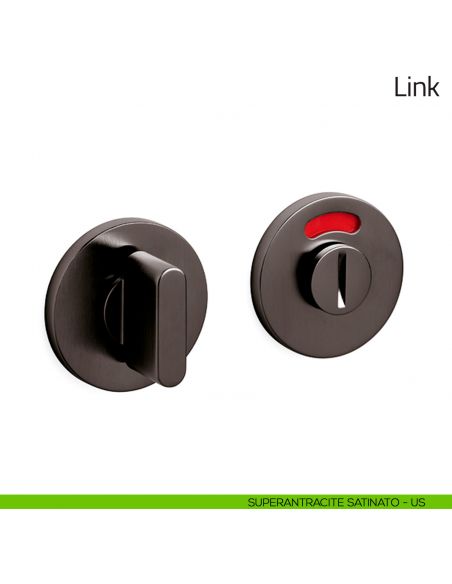 Nottolino per porta Link Olivari basso libero/occupato superantracite satinato