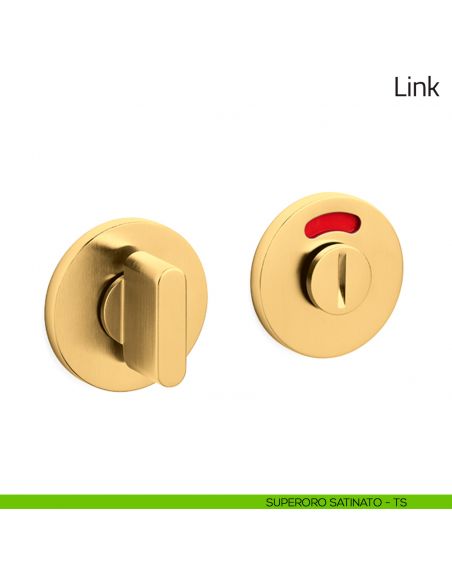 Nottolino per porta Link Olivari basso libero/occupato superoro satinato