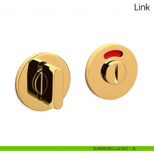 Nottolino per porta Link Olivari basso libero/occupato superoro lucido
