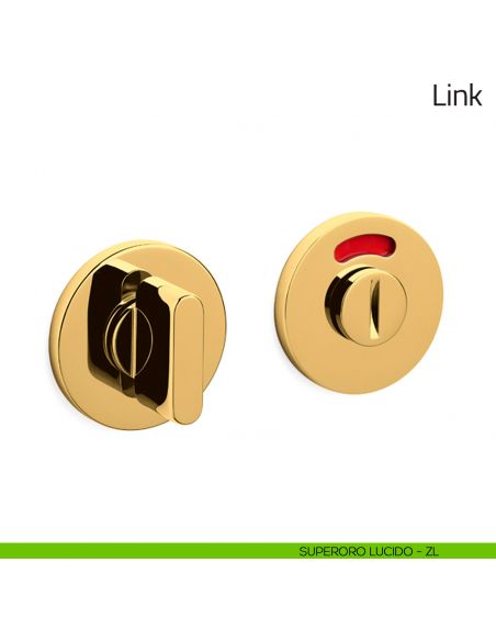 Nottolino per porta Link Olivari basso libero/occupato superoro lucido