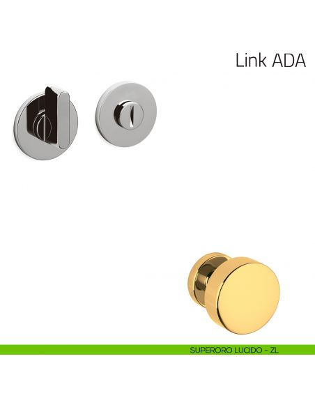 Nottolino per porta Link ADA Olivari basso superoro lucido